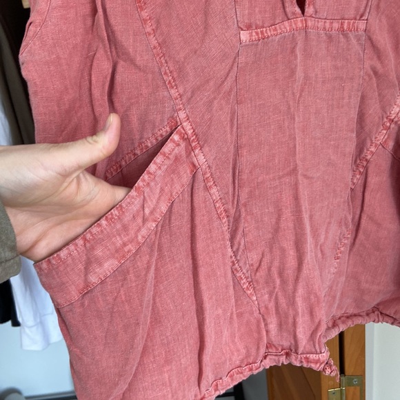 100% linen shirt jacket cover up by B-loose - Picture 3 of 8